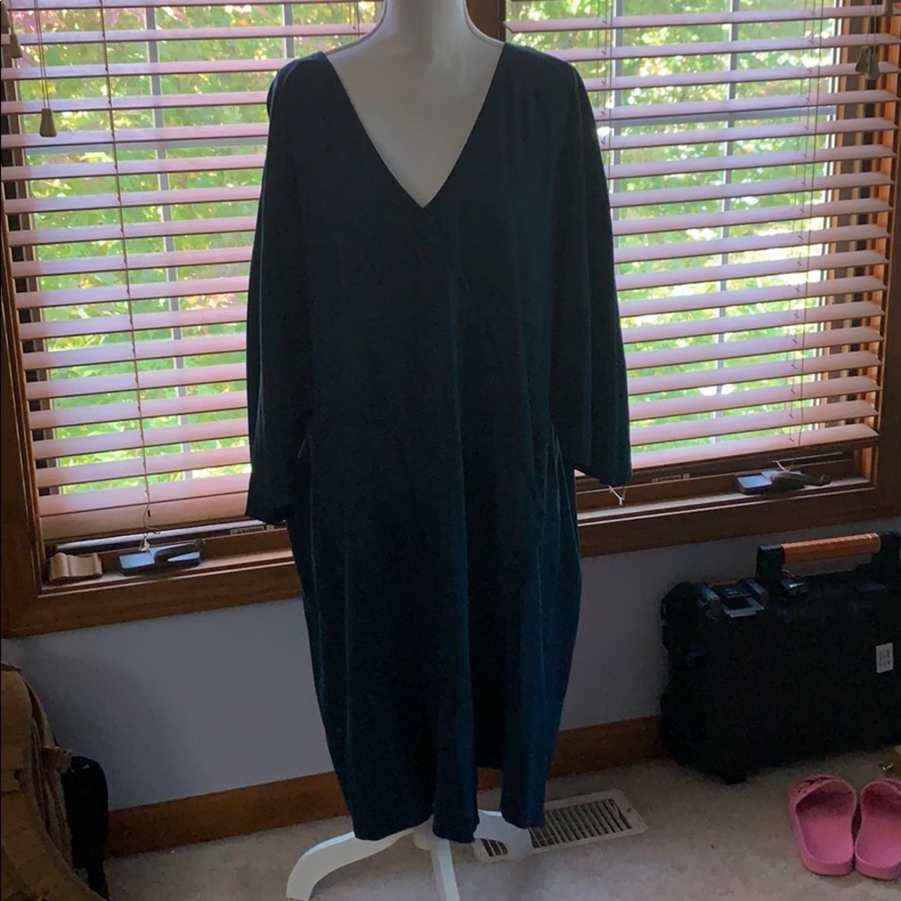 Universal Standard Dark Teal Midi Dress